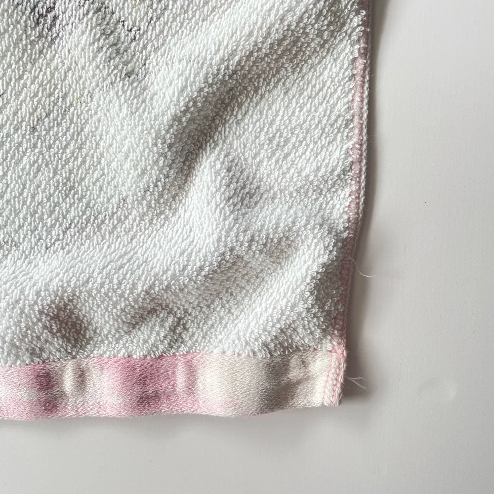 Sanrio Nyago Wash cloth Cute Pink Cat and Bird